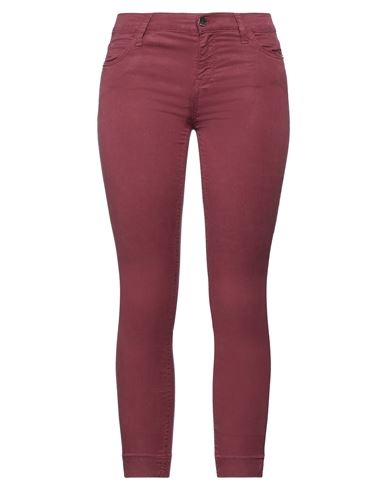 Kaos Jeans Woman Pants Burgundy Size 25 Tencel, Cotton, Elastane In Red