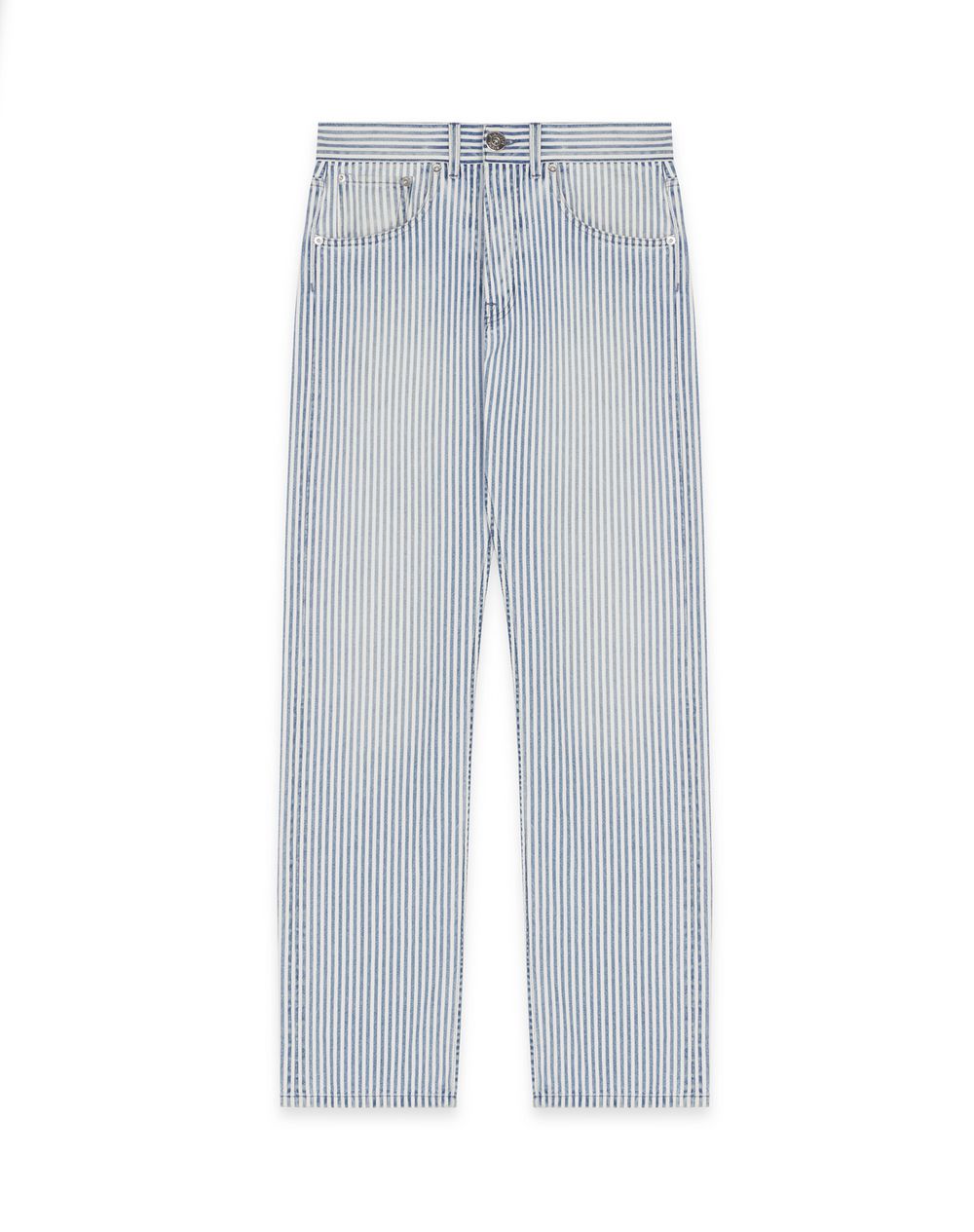 denim striped pants