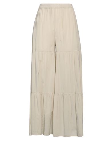 Rossopuro Woman Pants Sage Green Size L Cotton, Silk, Elastane