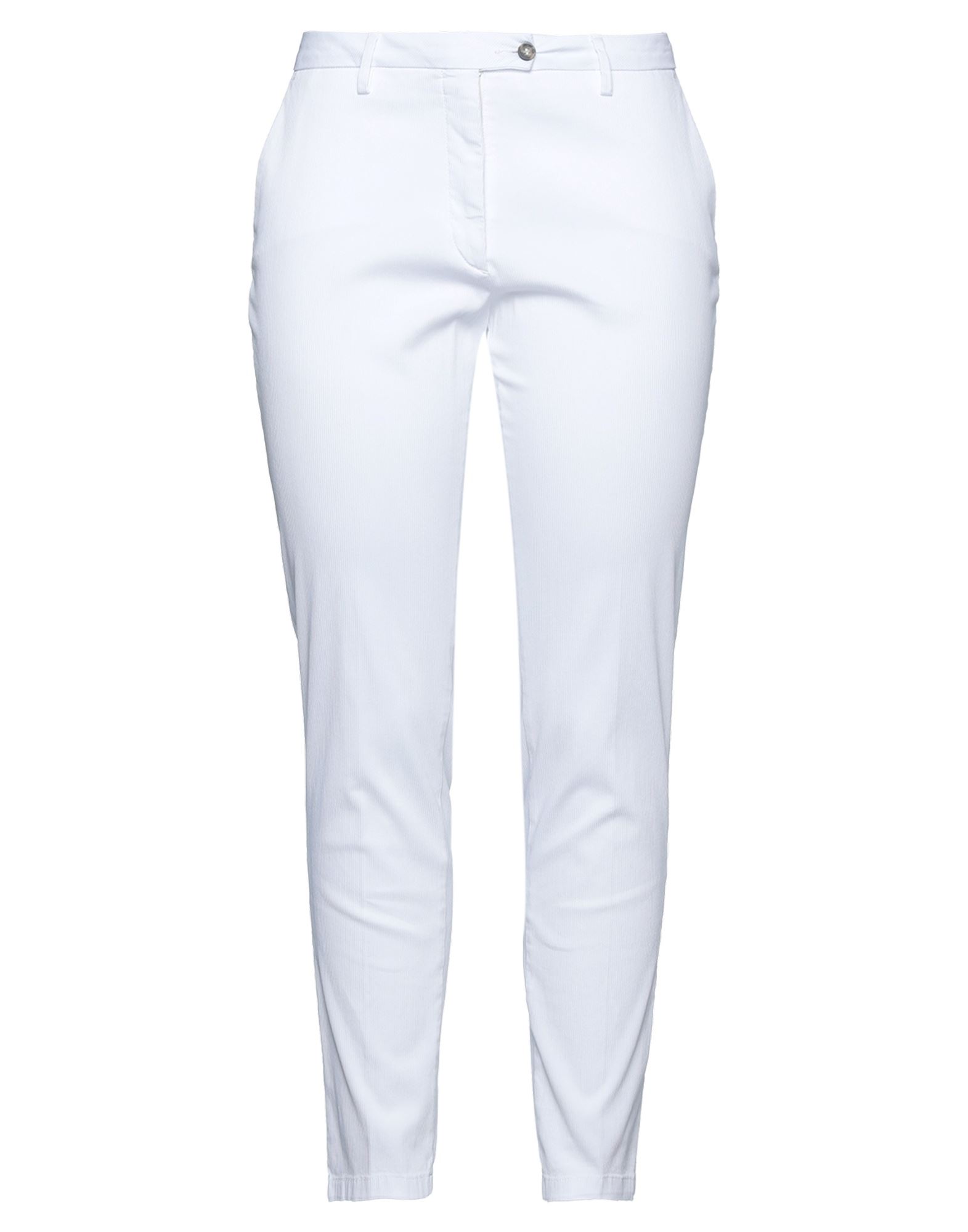 MICHAEL COAL MICHAEL COAL WOMAN PANTS WHITE SIZE 34 COTTON, ELASTANE