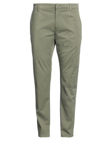 Dondup Man Pants Military Green Size 38 Cotton, Elastane
