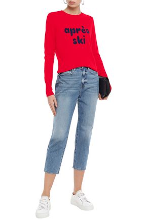 Frame Domino Cropped High-rise Slim-leg Jeans In Mid Denim