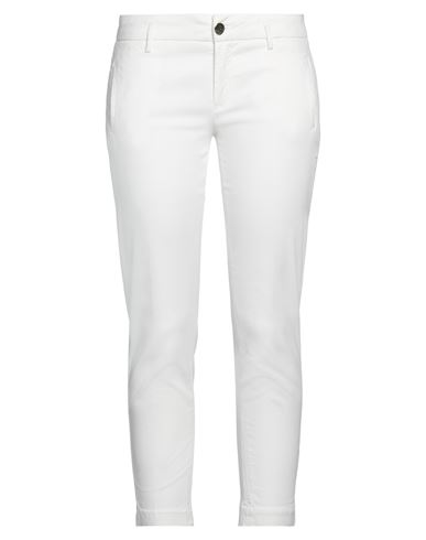 Kaos Jeans Woman Pants Cream Size 28 Cotton, Elastane In White