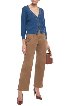 Brunello Cucinelli Pleated High-rise Straight-leg Jeans In Camel