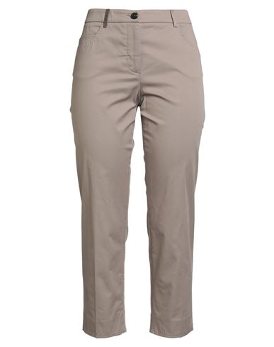 Peserico Woman Pants Taupe Size 10 Cotton, Elastane In Gray