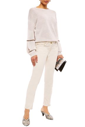 Brunello Cucinelli Mid-rise Straight-leg Jeans In Off-white