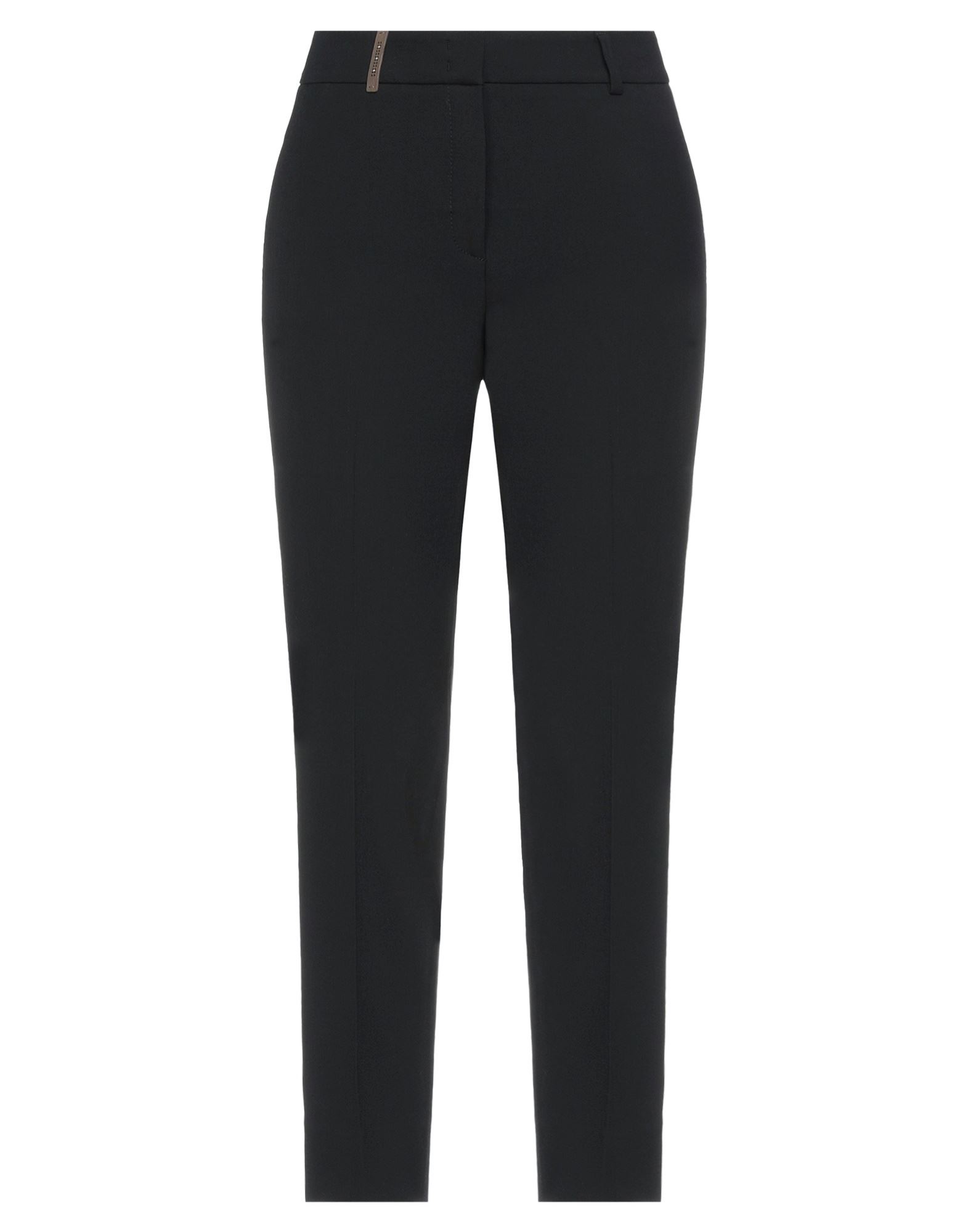 Peserico Woman Pants Black Size 16 Polyester, Viscose, Cotton, Elastane