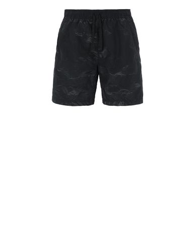 black stone island swim shorts