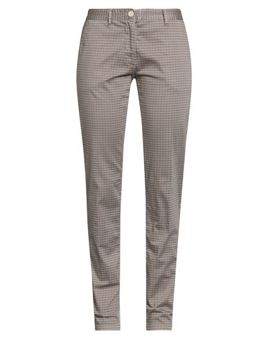 Boglioli Woman Pants Taupe Size 4 Cotton, Elastane In Gray