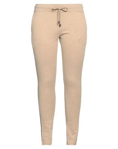 Juvia Woman Pants Camel Size L Cotton, Polyester In Beige