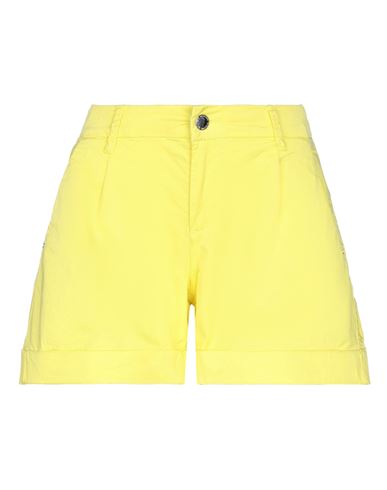 Woman Shorts & Bermuda Shorts Yellow Size 25 Cotton, Elastane