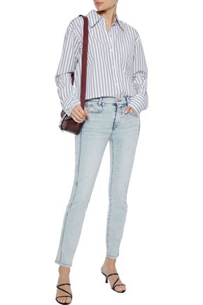 CURRENT ELLIOTT THE 7-POCKET CROPPED MID-RISE SKINNY JEANS,3074457345622178153