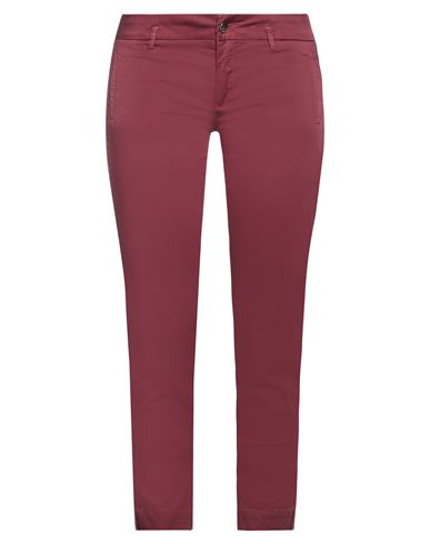Kaos Jeans Woman Pants Burgundy Size 27 Cotton, Elastane In Red