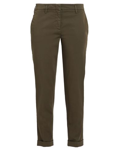 Aspesi Woman Pants Dark Green Size 2 Cotton, Elastane In Black