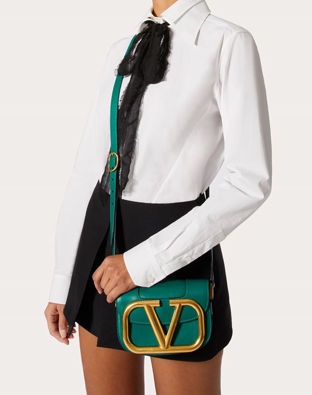 Small Supervee Calfskin Crossbody Bag for Woman Valentino Online Boutique