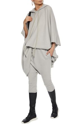 Rick Owens Cropped Cashmere Harem Pants In Stone