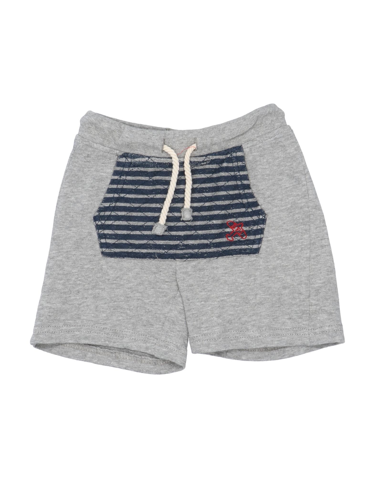 Sp1 Kids'  Newborn Boy Shorts & Bermuda Shorts Grey Size 3 Cotton