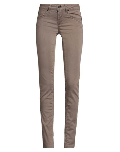 Liu •jo Woman Pants Taupe Size 25w-32l Cotton, Polyester, Elastane In Gray