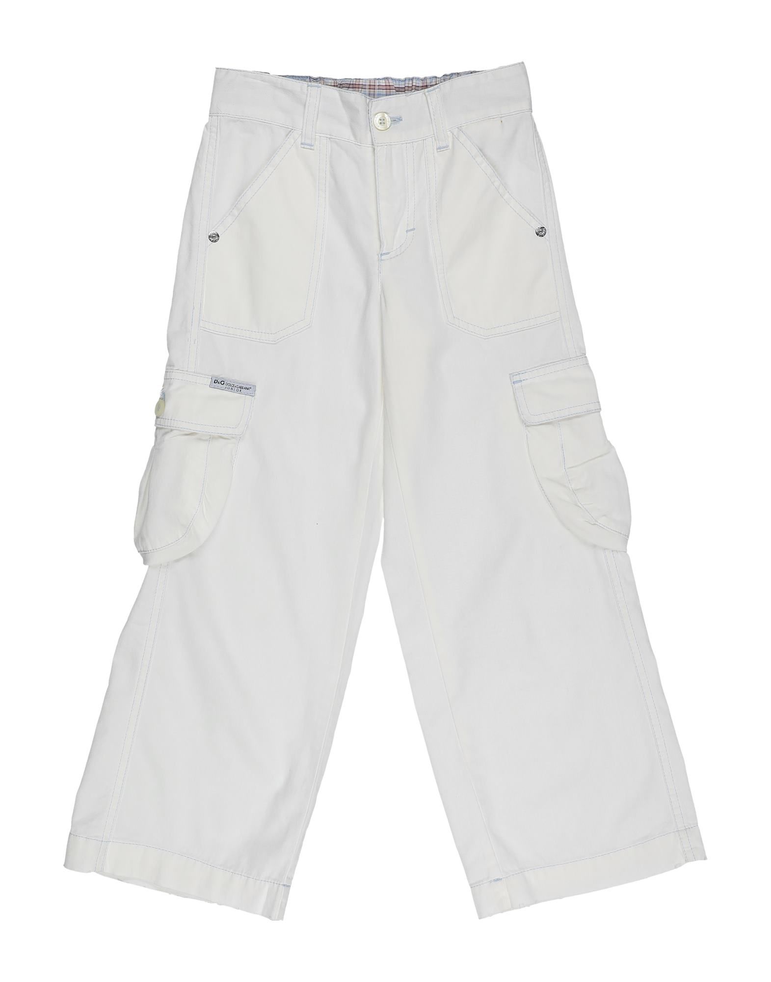 D & G Kids' Casual Pants In White