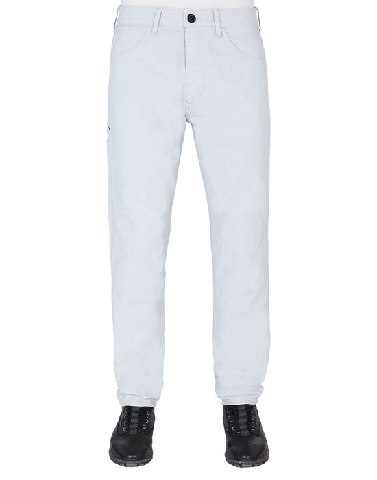 TROUSERS - 5 POCKETS Man J03J1 PANAMA PLACCATO RE-T Front STONE ISLAND
