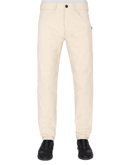 TROUSERS - 5 POCKETS Man J04J1 PANAMA PLACCATO RE-T Front STONE ISLAND