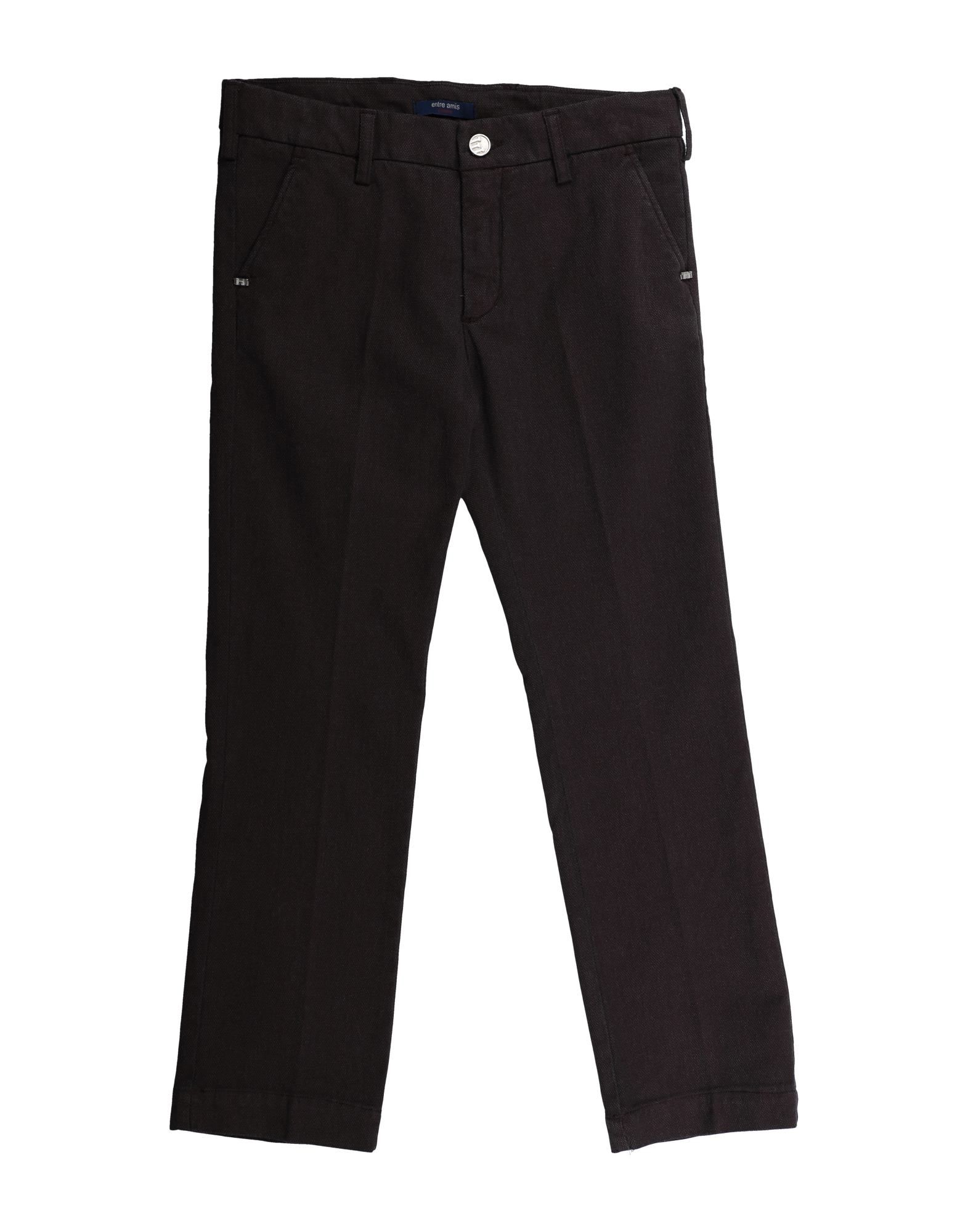 Entre Amis Garçon Casual Pants In Dark Brown