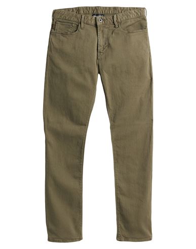 Shop Emporio Armani Man Pants Military Green Size 29 Cotton, Elastane