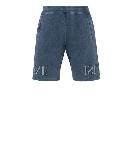FLEECE BERMUDA SHORTS Man 66354 FLECK TREATMENT Front STONE ISLAND