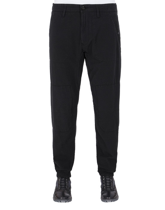 Trousers Man 32237 SEERSUCKER CO-TC Front STONE ISLAND