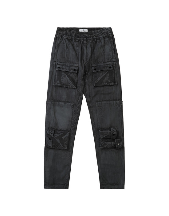 Trousers Man 30536 BRUSH TREATMENT Front STONE ISLAND JUNIOR