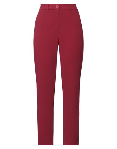 Soallure Woman Pants Garnet Size 6 Polyester, Elastane In Red