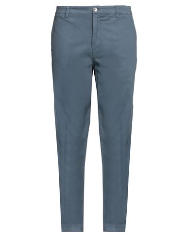 Brooksfield Man Pants Slate Blue Size 42 Cotton, Elastane
