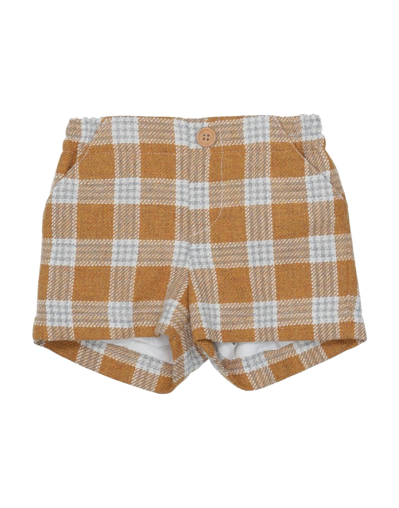 Fina Ejerique Kids'  Newborn Boy Shorts & Bermuda Shorts Ocher Size 3 Polyester, Acrylic, Wool, Cotton In Yellow