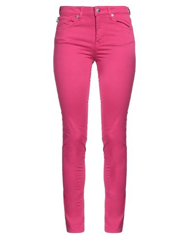 Love Moschino Woman Pants Fuchsia Size 26 Cotton, Elastane In Pink