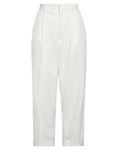 Haikure Woman Pants White Size 29 Cotton, Polyester In White