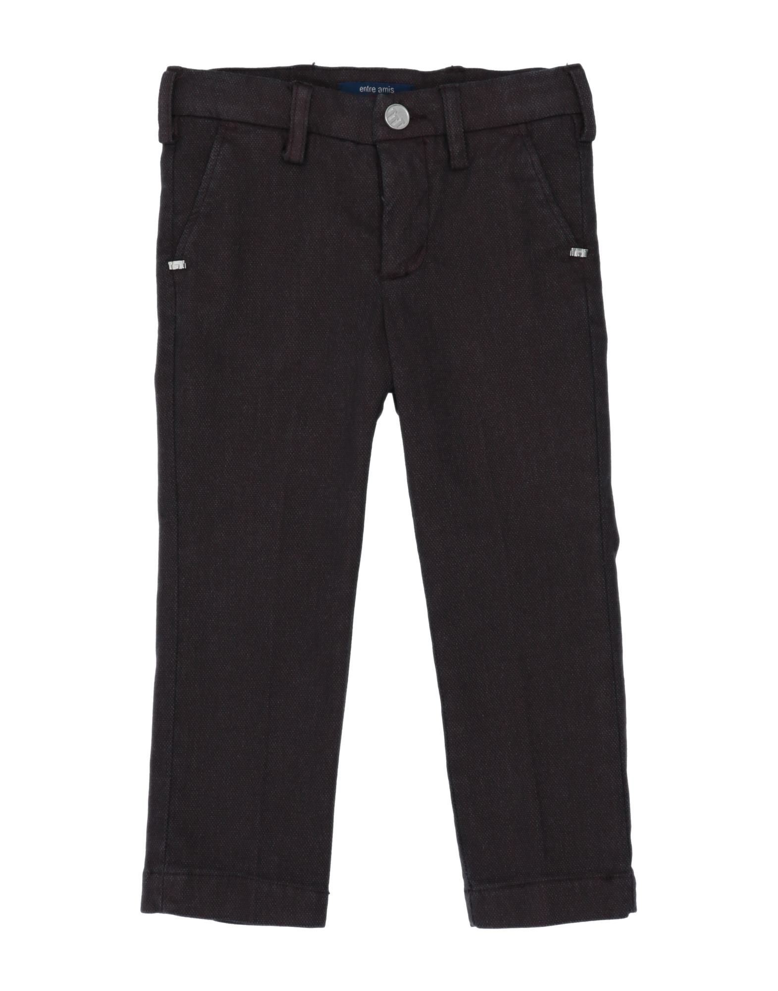 Entre Amis Garçon Casual Pants In Dark Brown