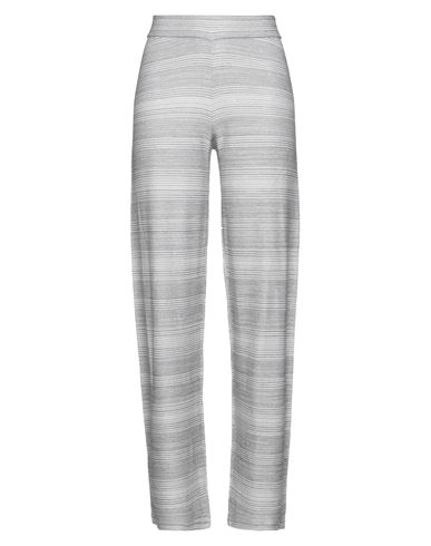 Kangra Woman Pants Grey Size 6 Viscose, Cotton, Metallic Polyester