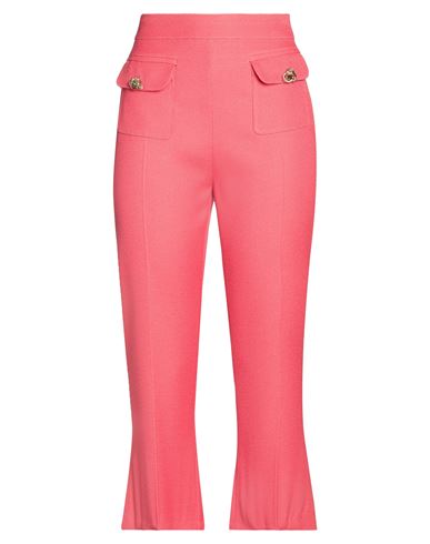 Elisabetta Franchi Woman Cropped Pants Coral Size 8 Viscose, Wool In Red