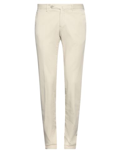Pt Torino Man Pants Ivory Size 38 Cotton, Elastane In White