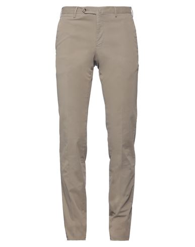 Shop Pt Torino Man Pants Dove Grey Size 38 Cotton, Elastane