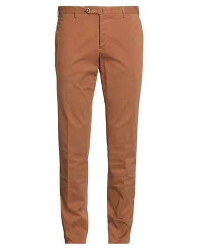 Pt Torino Man Pants Brown Size 40 Cotton, Elastane