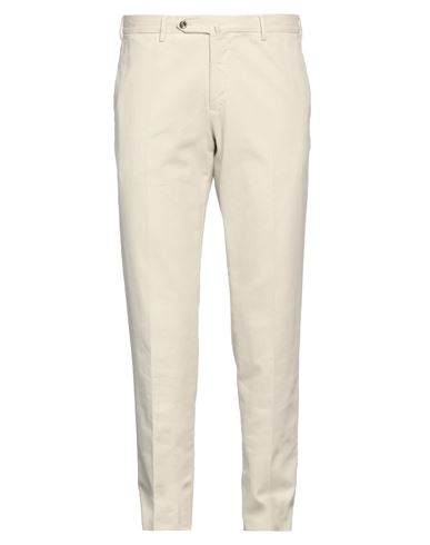Pt Torino Man Pants Light Grey Size 38 Cotton, Cashmere