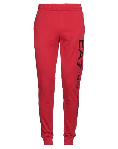 Ea7 Man Pants Red Size L Cotton