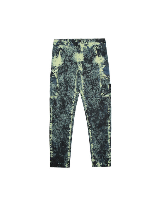 Trousers Man 30638 PAINTBALL CAMO COTTON CANVAS Front STONE ISLAND JUNIOR