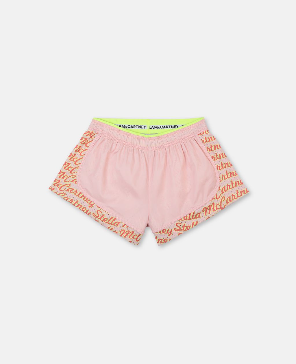 Stella Mccartney Kids Dusty Rose Logo Active Shorts