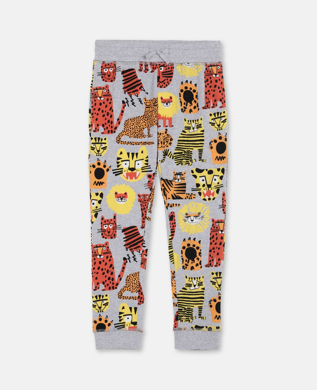 Shop Stella Mccartney Kids Multicolour Wild Cats Cotton Joggers In Multicolor