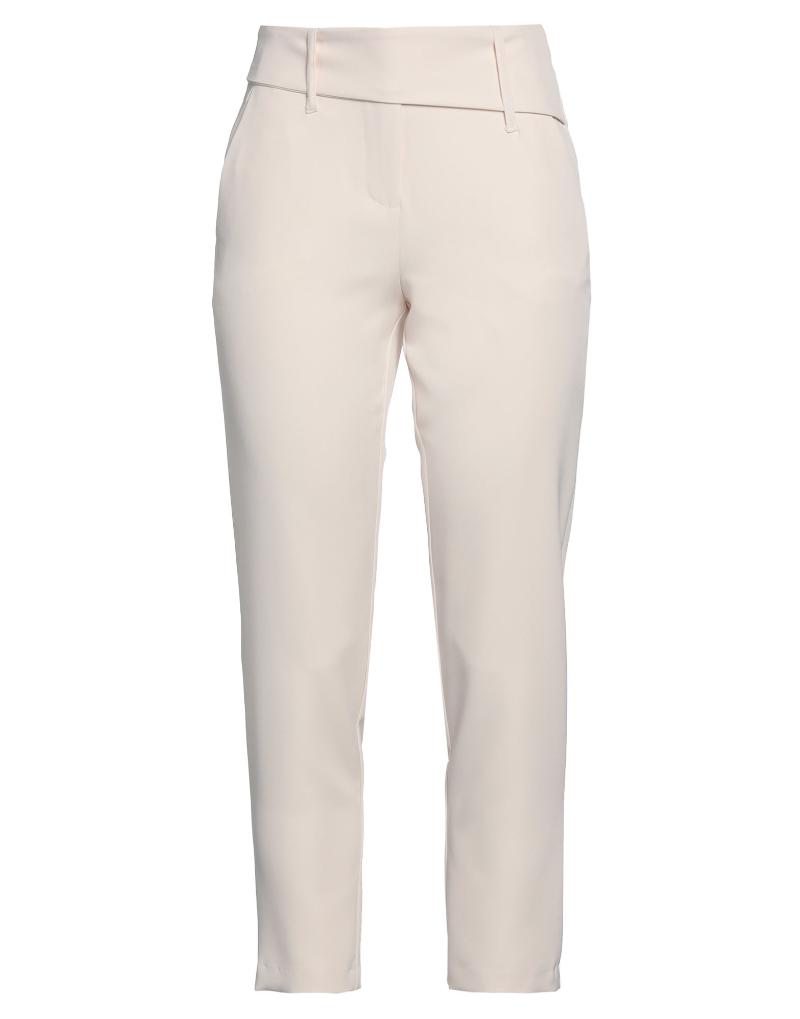 Shop Twenty Easy By Kaos Woman Pants Cream Size 12 Polyester, Elastane In White