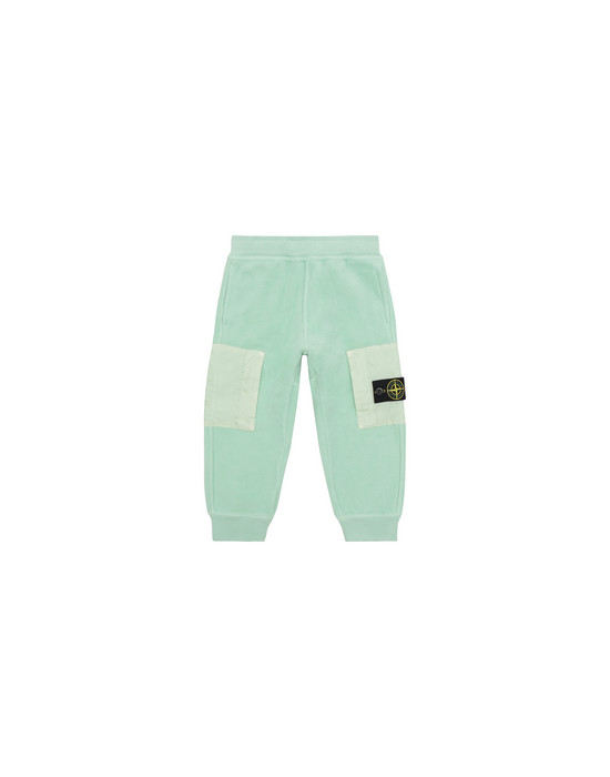 STONE ISLAND JUNIOR 60644 Fleece Trousers Man Light Green