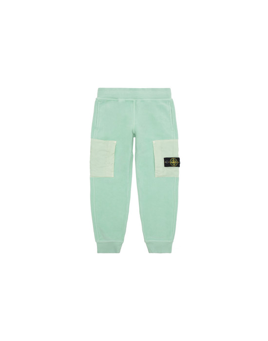 STONE ISLAND JUNIOR 60644 Fleece Trousers Man Light Green