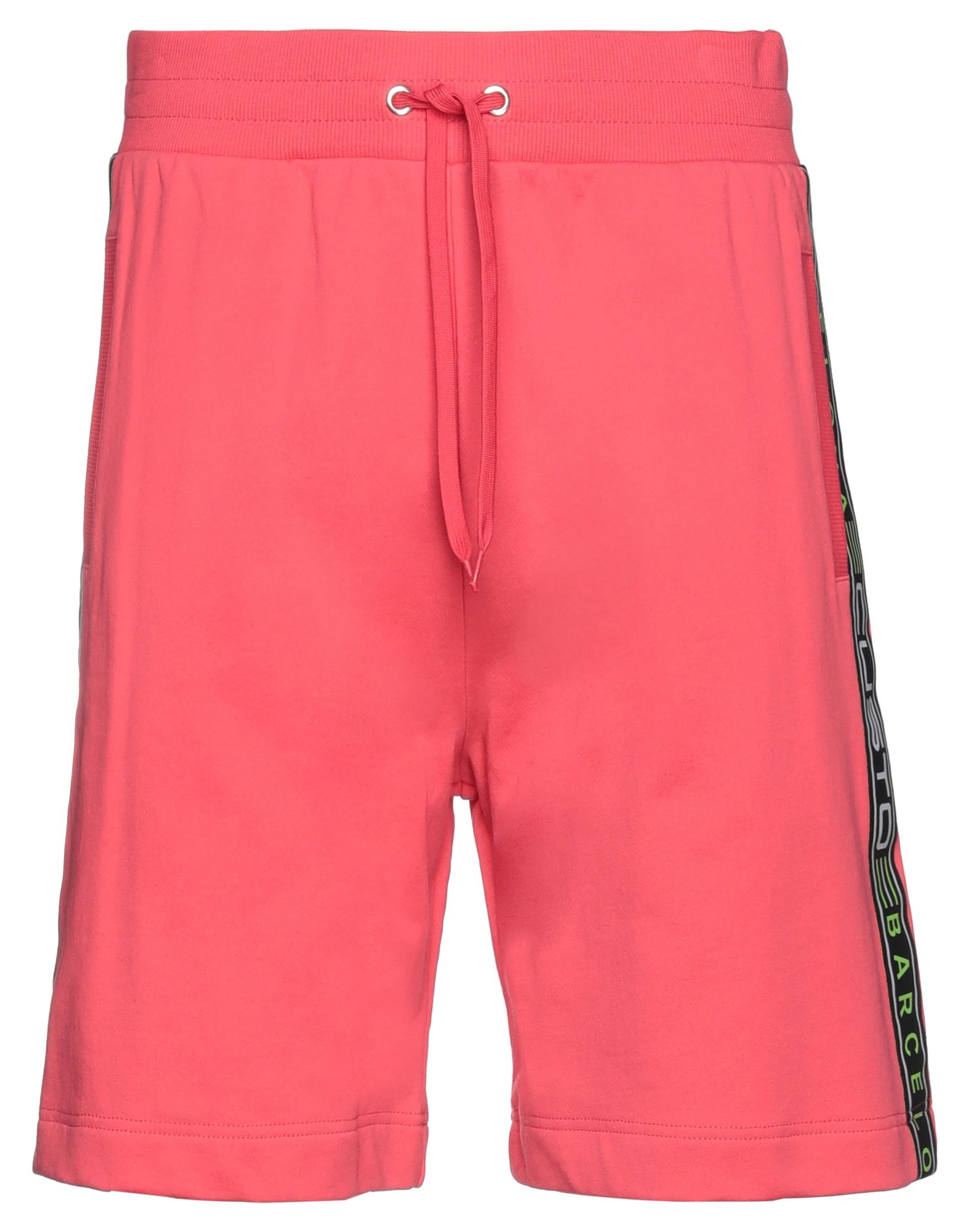 Custo Barcelona Man Shorts & Bermuda Shorts Coral Size M Cotton, Elastane In Red
